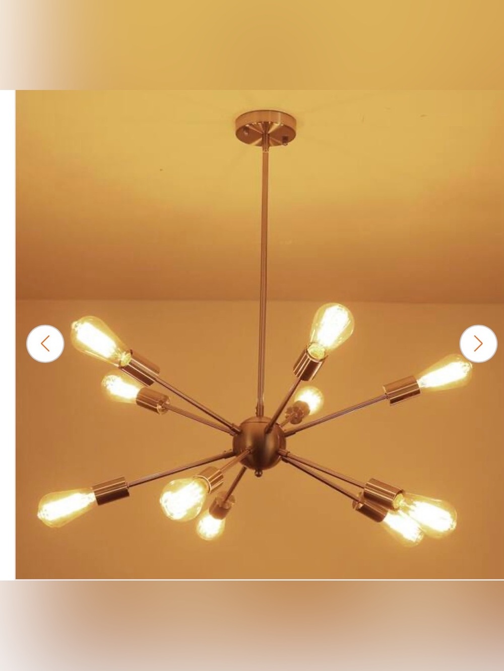 New Jamee brushed nickel 10 light Sputnik sphere chandelier pendant